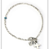 Bold Faith Hammer Silver Bracelet