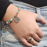 Journey to God's Promise Sleeping Beauty Turquoise & Freshwater Pearls Bracelet