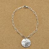 Mom Paper Link Charm Bracelet