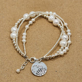 Mom Pearl Triple Stacked Bracelet