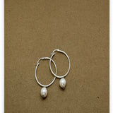 Pearl 34mm Hoop Earring
