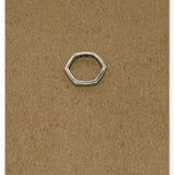 Hex Band Engravable Ring