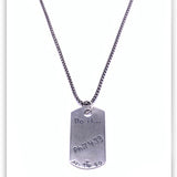 Dog Tag 4:13 Necklace - Medium Box