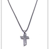 Rock Bottom Cross Pendant Necklace - Medium Box
