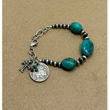 Nickle Coin Navajo Pearl Bracelet