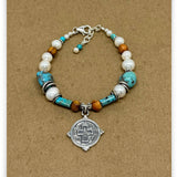 Journey to God's Promise Sleeping Beauty Turquoise & Freshwater Pearls Bracelet