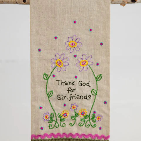 Linen Embroidered Hand Towel