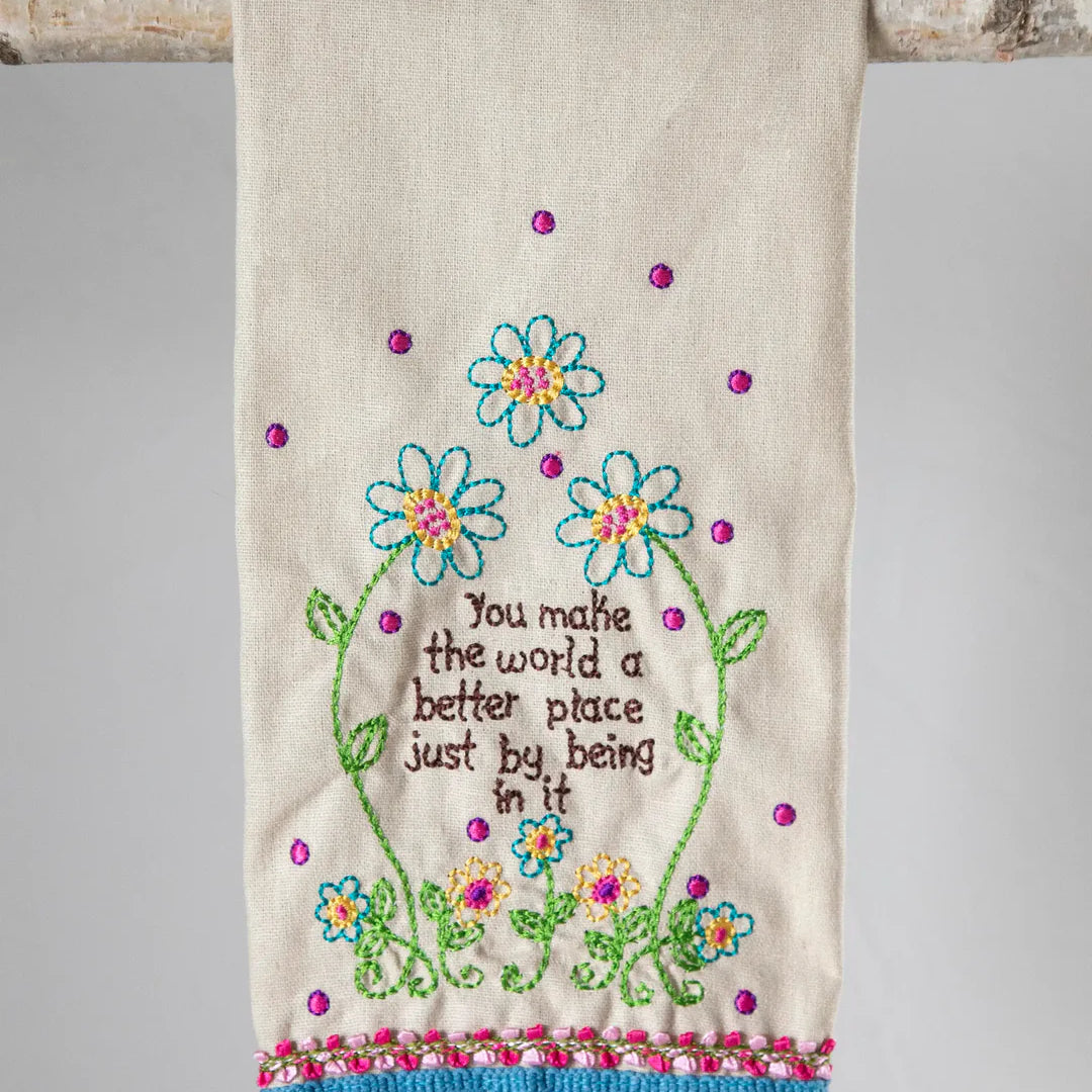 Linen Embroidered Hand Towel