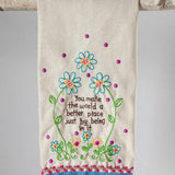 Linen Embroidered Hand Towel