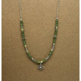 Mustard Seed Jade Silver Bead Necklace