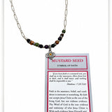 Mustard Seed Earthy Tones Paperclip Necklace