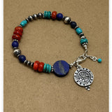 Spirit Lead Me Navajo Pearls Lapis Turquoise Bracelet