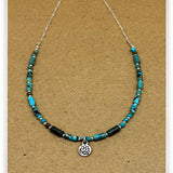 Overcomer Turquoise Tube Chain Necklace