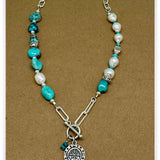 Spirit Lead Me Sleeping Beauty & Pearl Necklace