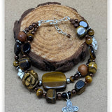 Rose of Sharon Double-Strand Tiger’s Eye Bracelet