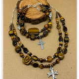 Rose of Sharon Double-Strand Tiger’s Eye Bracelet