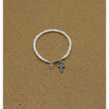 Pearl Latin Cross Grace Children's Bracelet