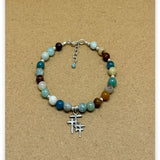 Trio Cross Amazonite Apatite Bracelet