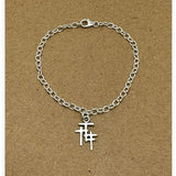 Trio Cross Danity Charm Bracelet