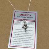 USA Cross Charm Necklace