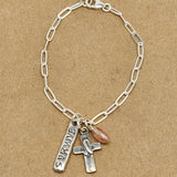 Cross of Hope Survivor Paperclip Chain Bracelet