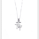 Trio Cross Charm Necklace
